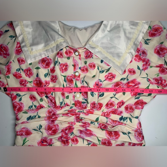 Johnny Hates Jazz Oversized Collar Floral MIDI Dress - Picture 8 of 9